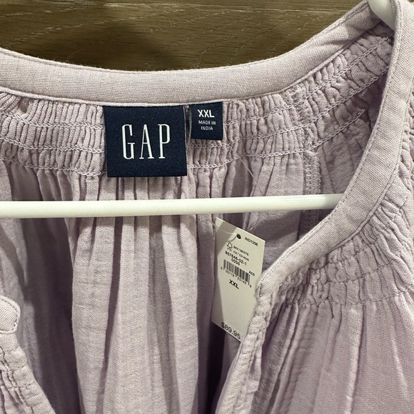 NWT - GAP Women’s Crinkle Gauze Embroidered Mini Dress in Lilac Lavender XXL - Picture 4 of 5